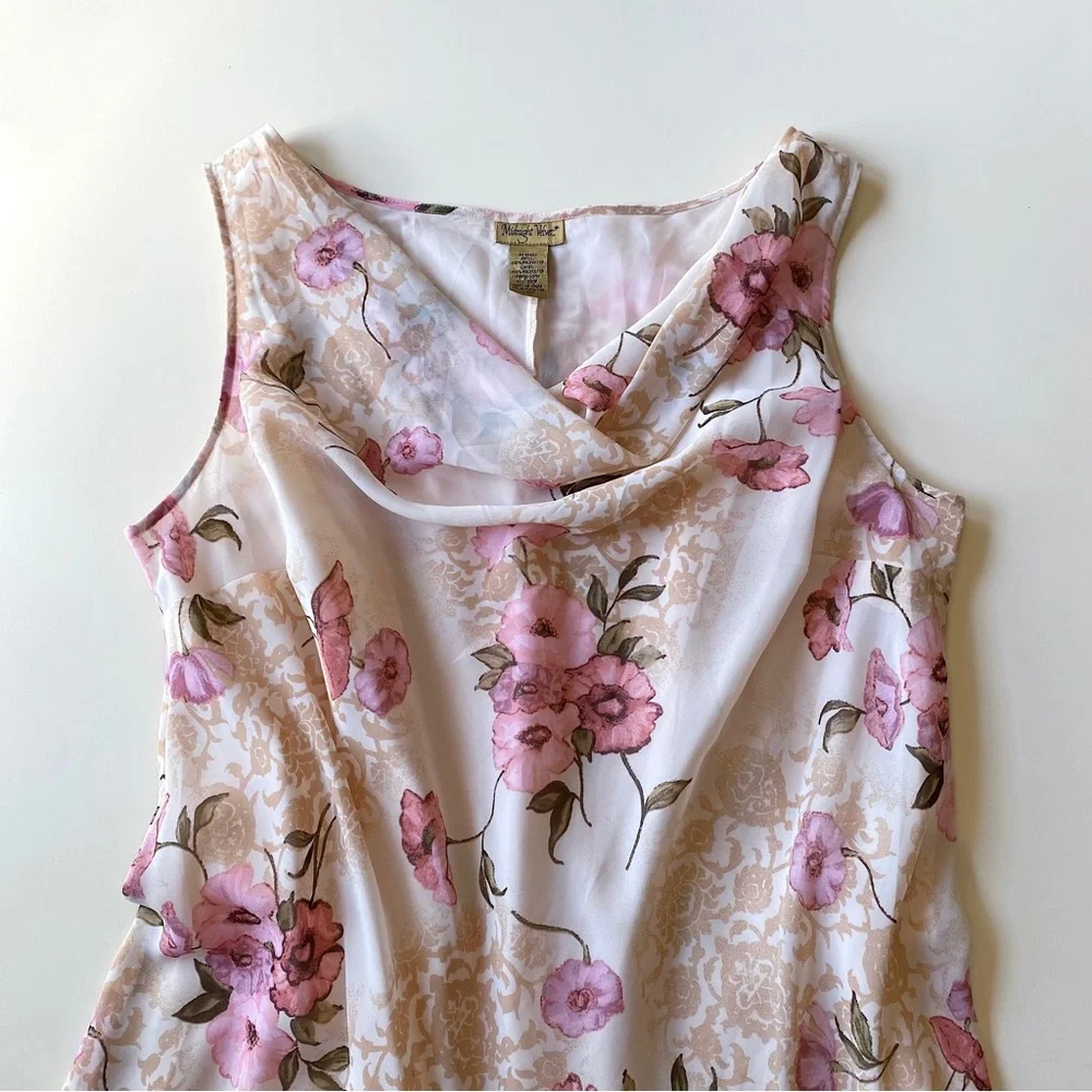 Vintage Y2K Pink Cowl Neck Maxi Dress - Picture 9 of 10